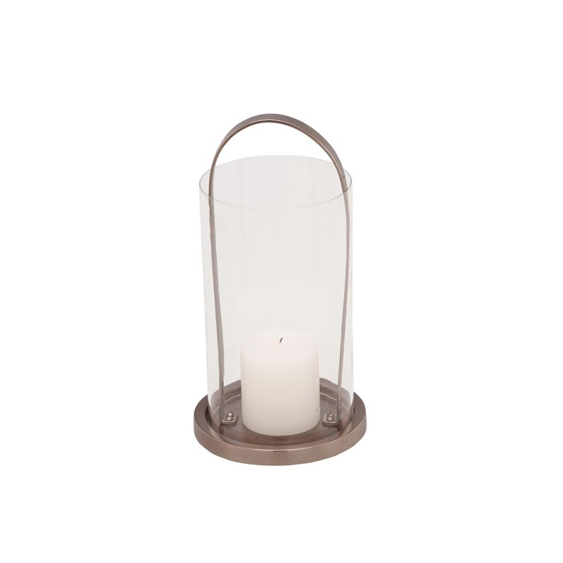 antique bronze finish lantern style candle holder