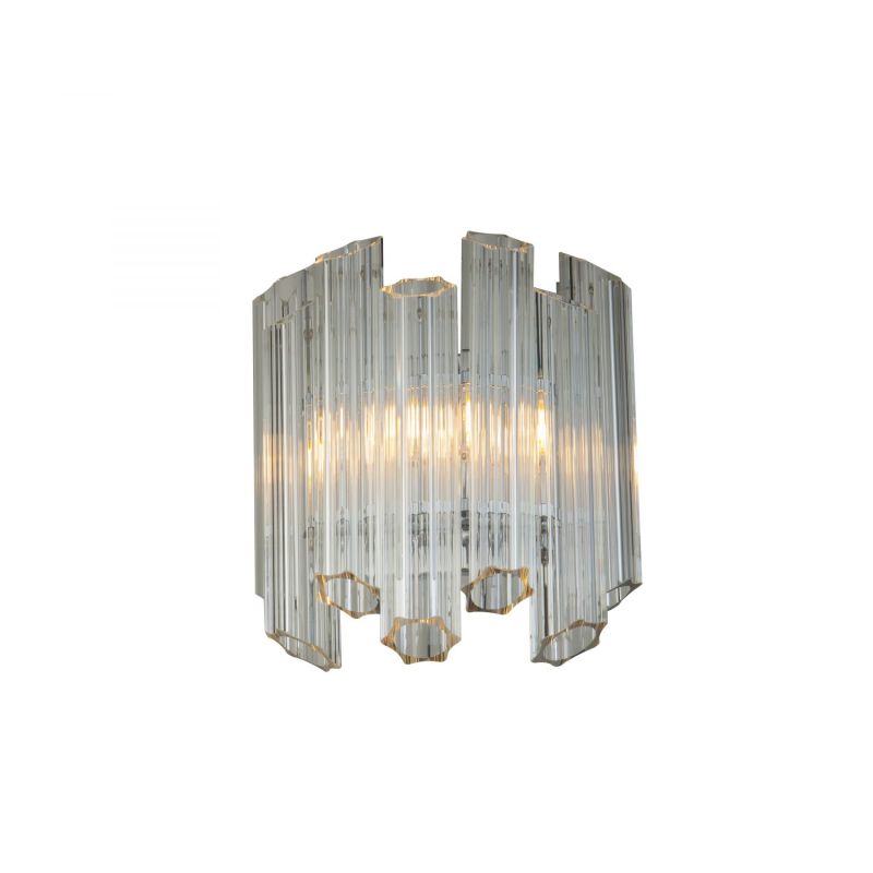 Quartz Wall Light - Polished Nickel