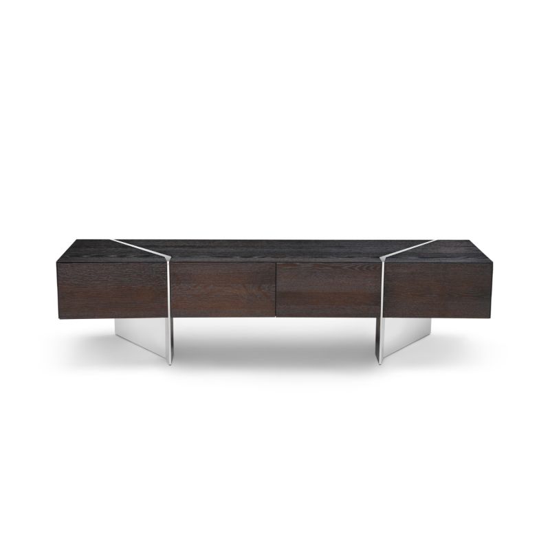 Nautilus TV Stand - Dark Fumed Oak