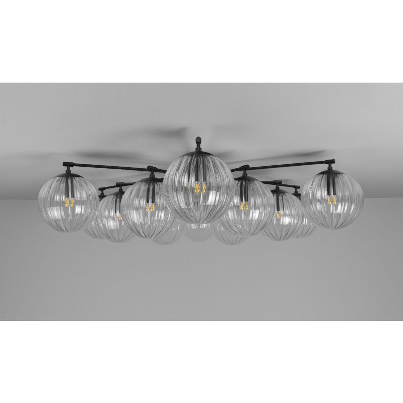 Orion Round Chandelier - Gunmetal & Dries