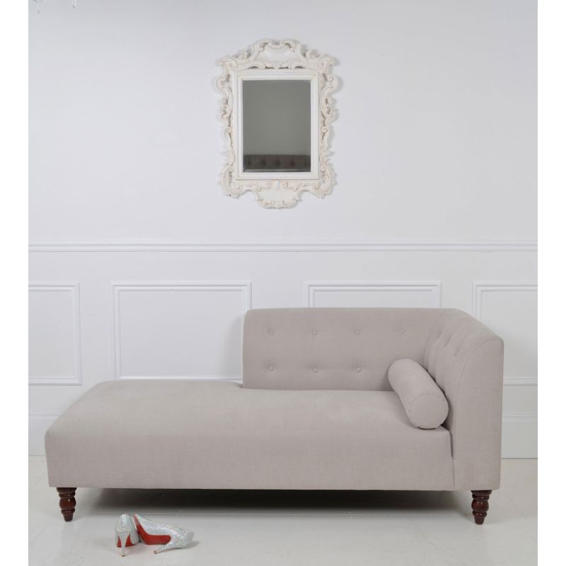 Smooth simplistic shaped chaise longue with decorative dimple design 