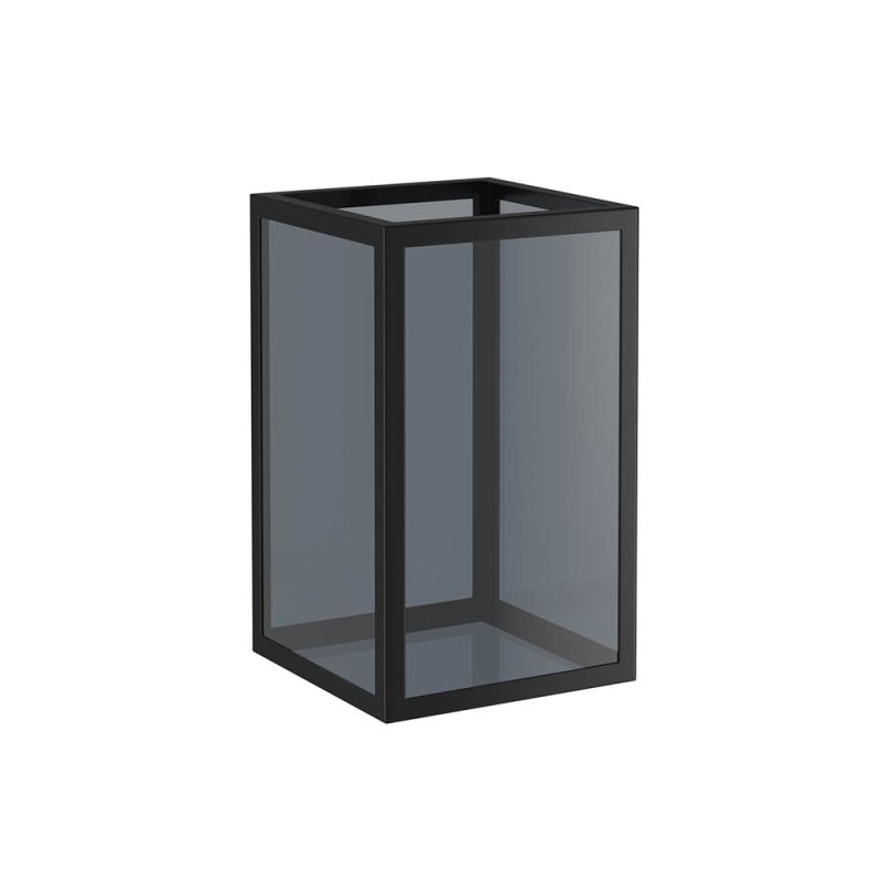 Black glass cube hurricane