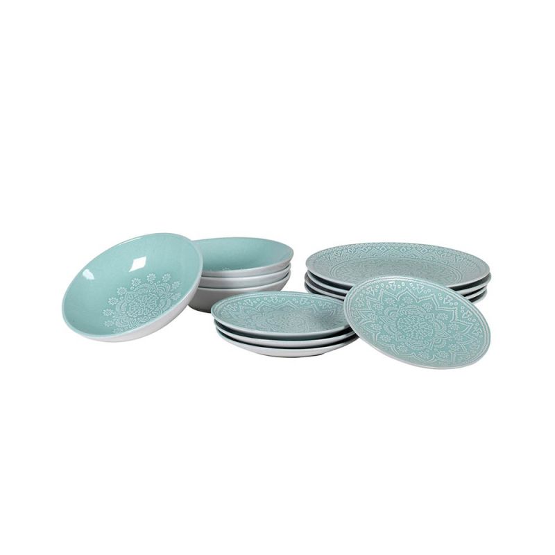 Blue 12-Piece Dinner Set: a contemporary and stylish addition to your dinnerware collection