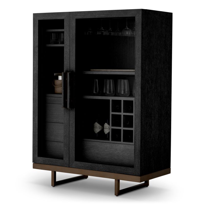 Connaught Bar Cabinet - Charcoal Oak