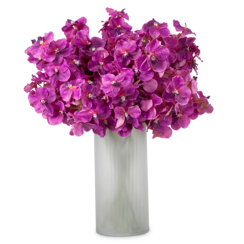 Real Touch Bouquet of Vanda Orchids - 24 pcs - Fuschia