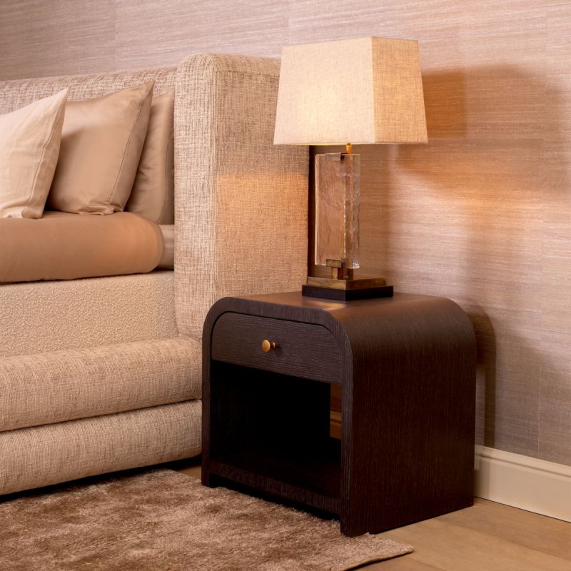 Rhodes Nightstand - Charcoal Oak