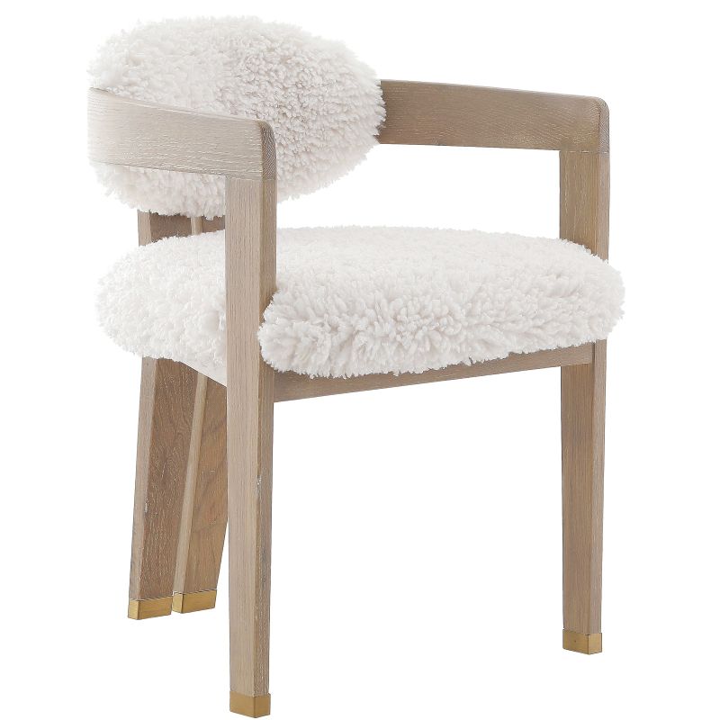Baaarb Dining Chair - Faux Sheepskin