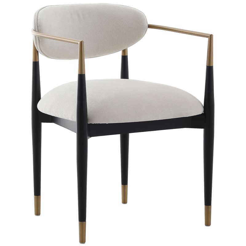 Soho Dining Chair - Ebony/Brass