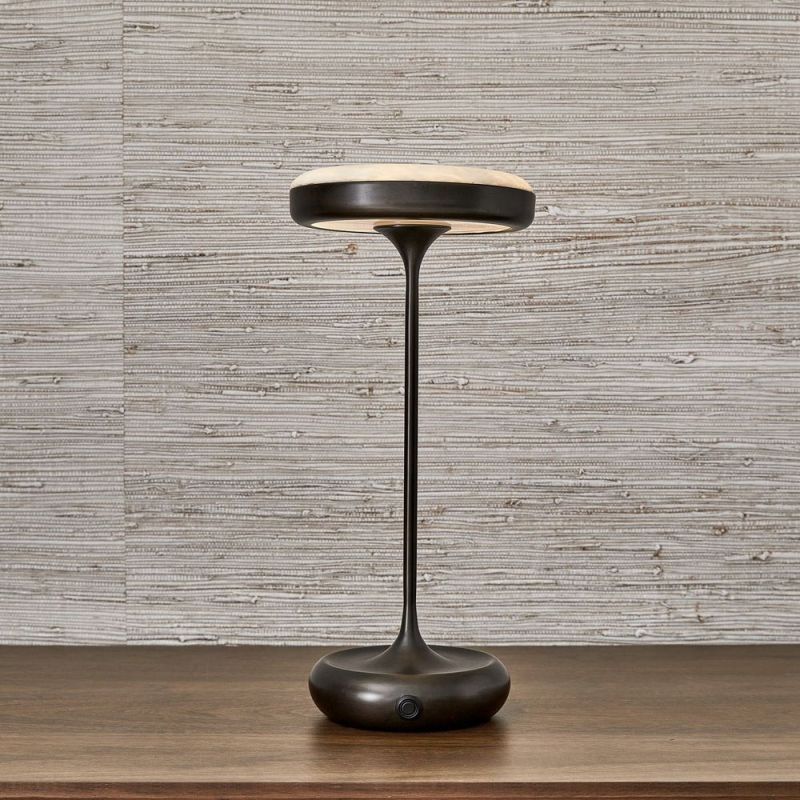 Flat Top Rechargeable Mini Lamp -  Bronze