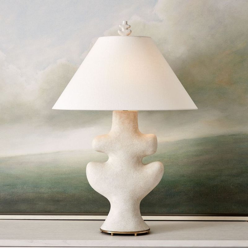 Frosted Leaf Table Lamp