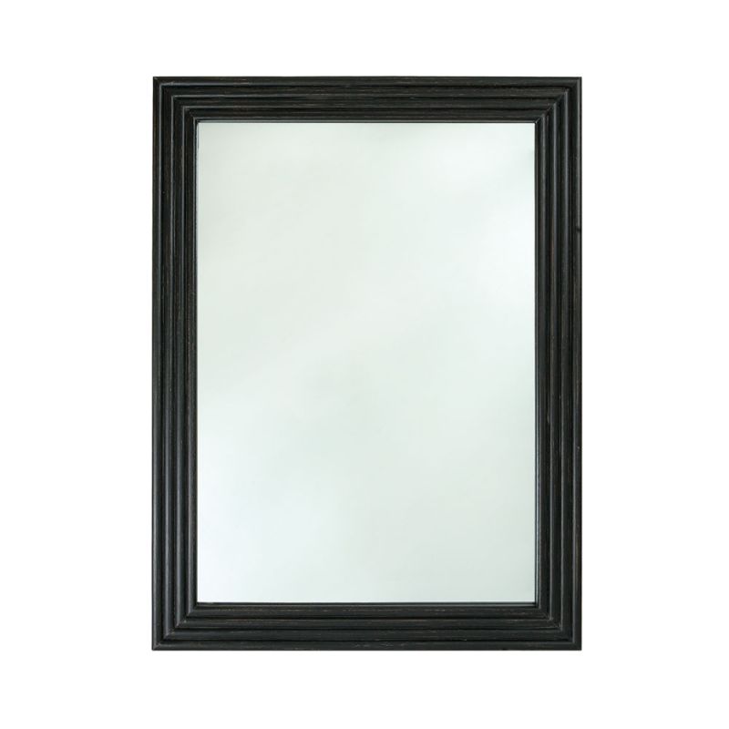 rectangular black antiqued wall mirror 