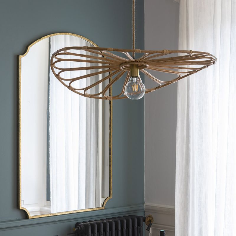 stunning gold-framed wall mirror