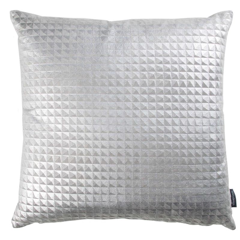 Kirkby Design x Eley Kishimoto 'Moonlit Pyramid' Cushion - Silver