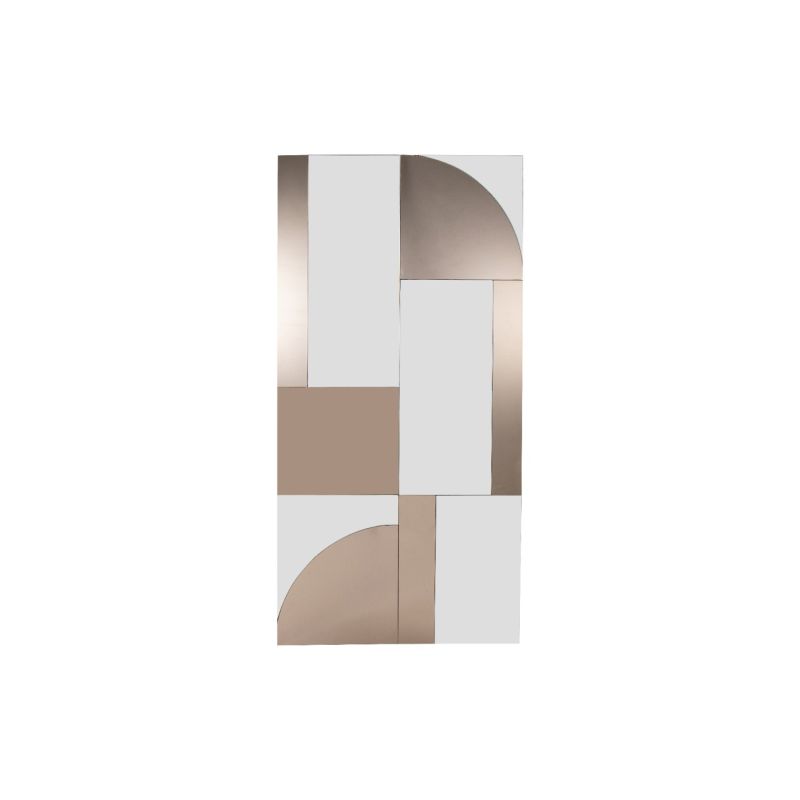 Art deco inspired mirror with cubist design