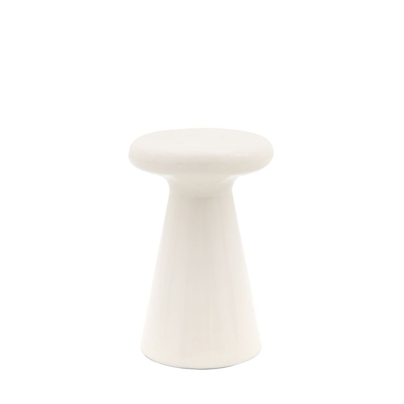 Mushroom-shaped concrete side table