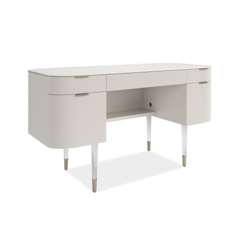 Odette Desk - Matte Pearl