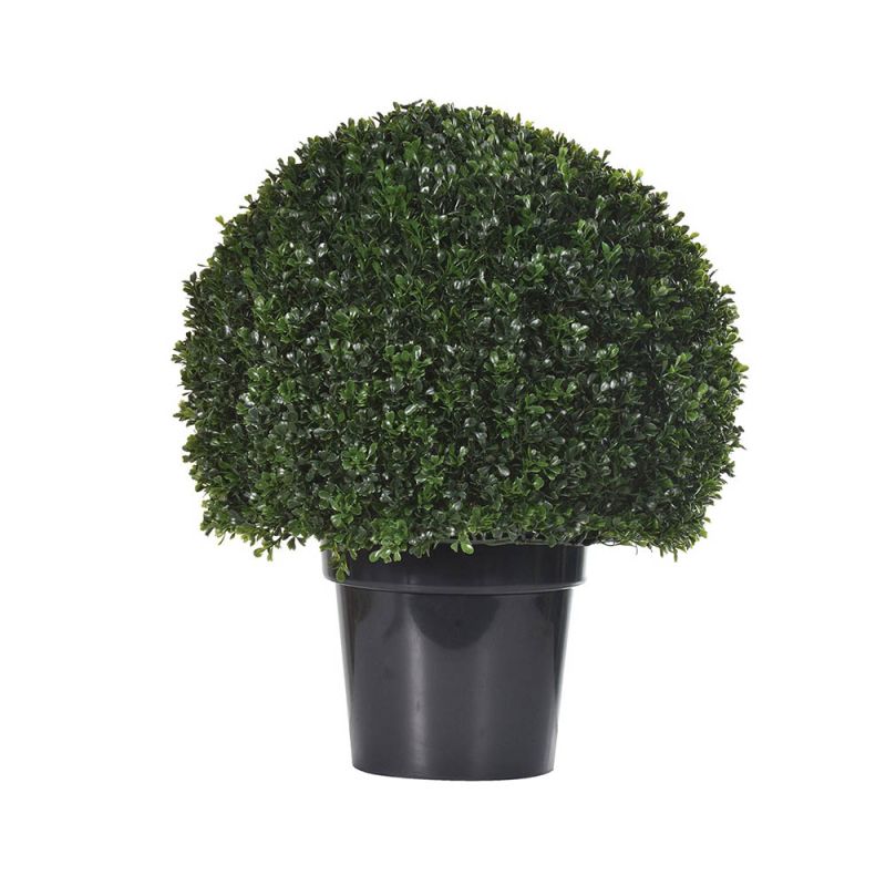 Artificial outdoor plant with black pot