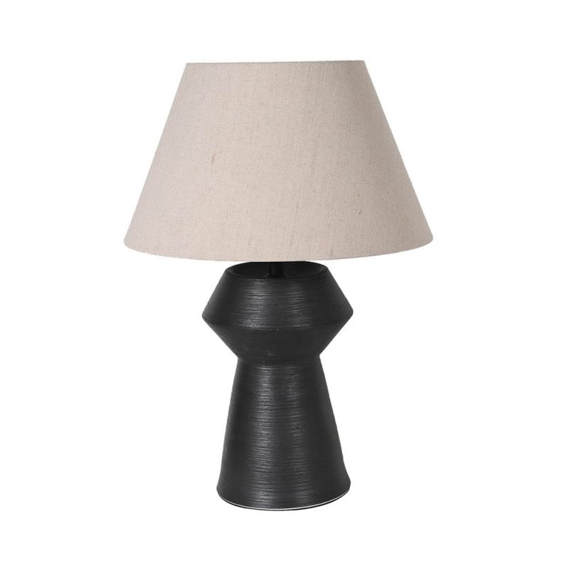 side lamp with tapered design and black finish