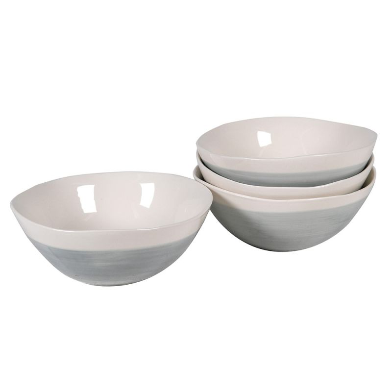 two toned organic shaped bowls