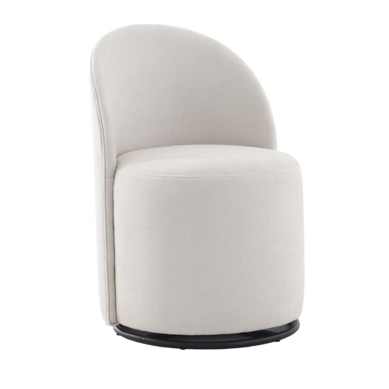 The Savoy Swivel Dining Chair combines luxurious curves and versatile design, effortlessly complementing any dining space with timeless elegance.