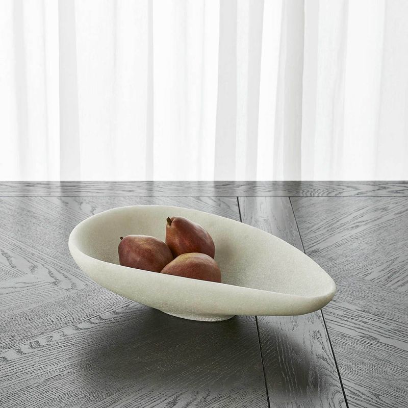 Elegant, organic-shaped white bowl
