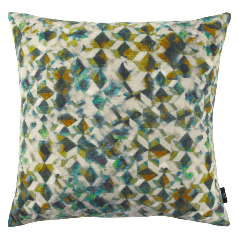 Black Edition Kaleido Cushion - Peacock