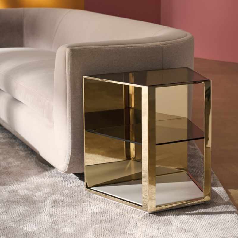 Discover the chic Refraction End Table by Caracole, featuring sleek lines and a modern design—perfect for adding elegance to any room.