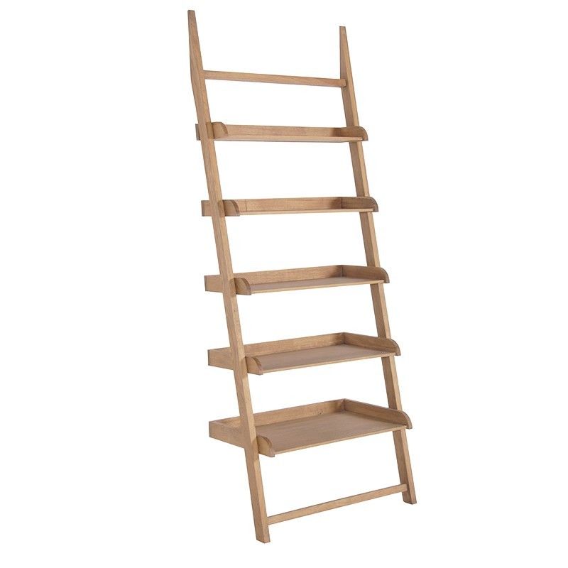 Oak, ladder-shaped shelves