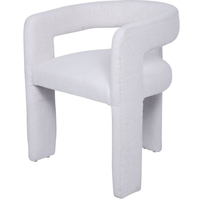 Ivory upholstered armchair