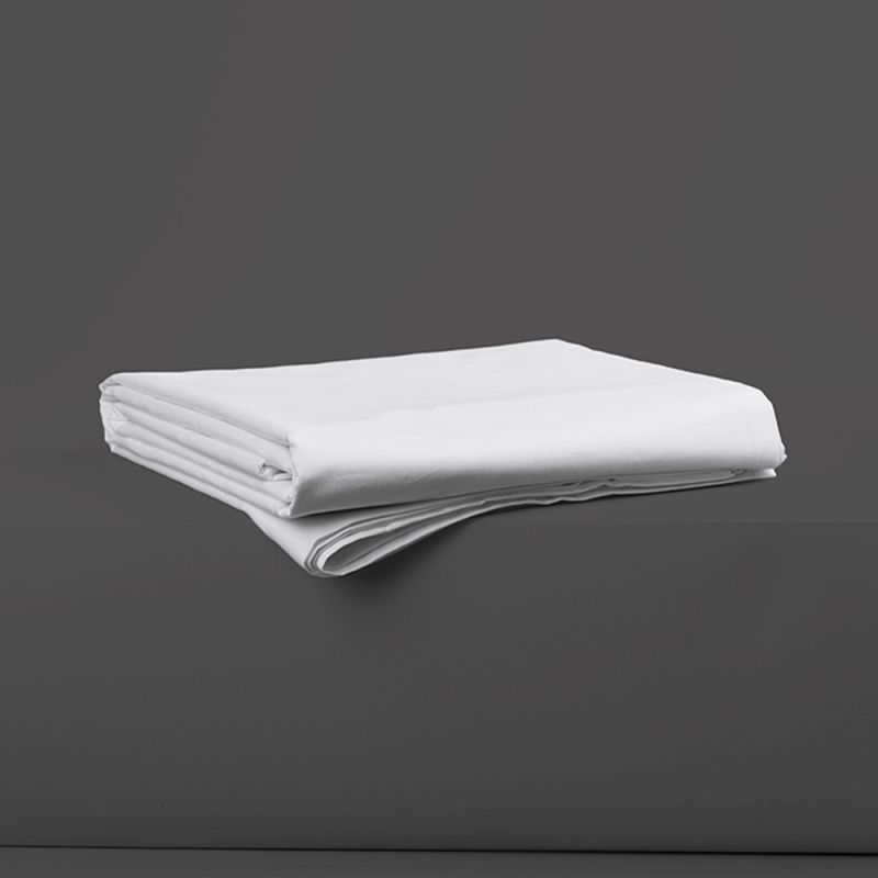 Luxury hotel silk 600tc white flat sheet