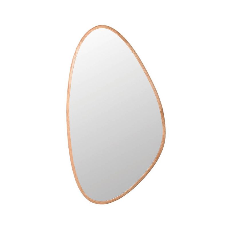 with a large size and natural oak frame, this mirror creates a bold and sophisticated look