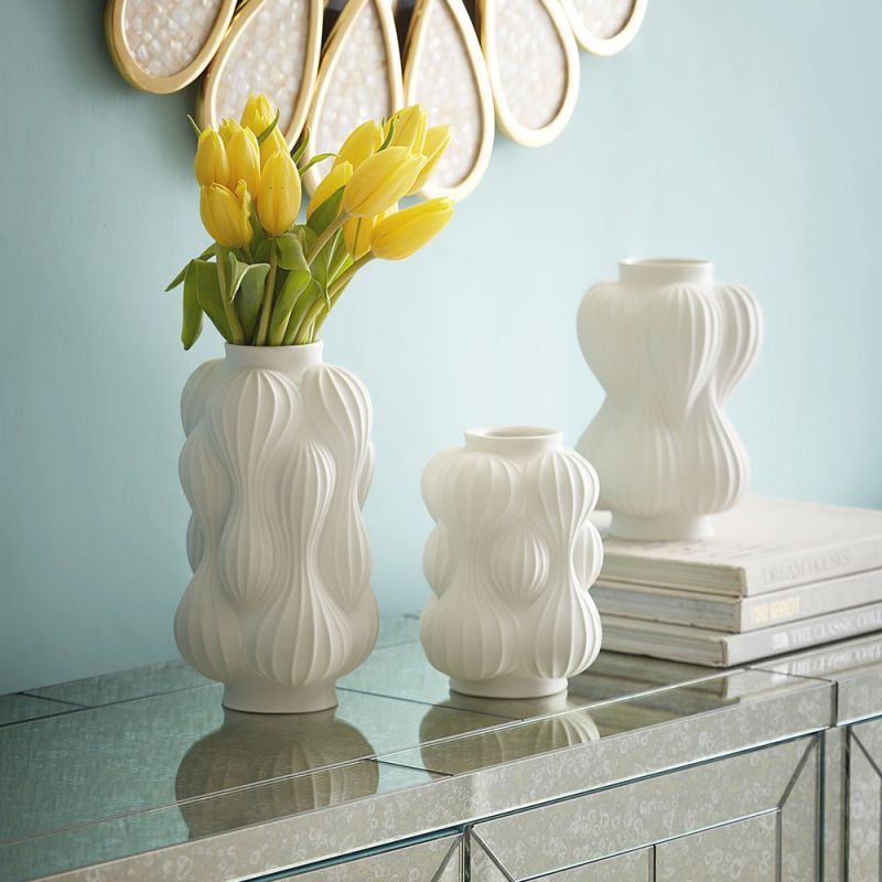 Matte porcelain decorative  balloon vase by Jonathan Adler