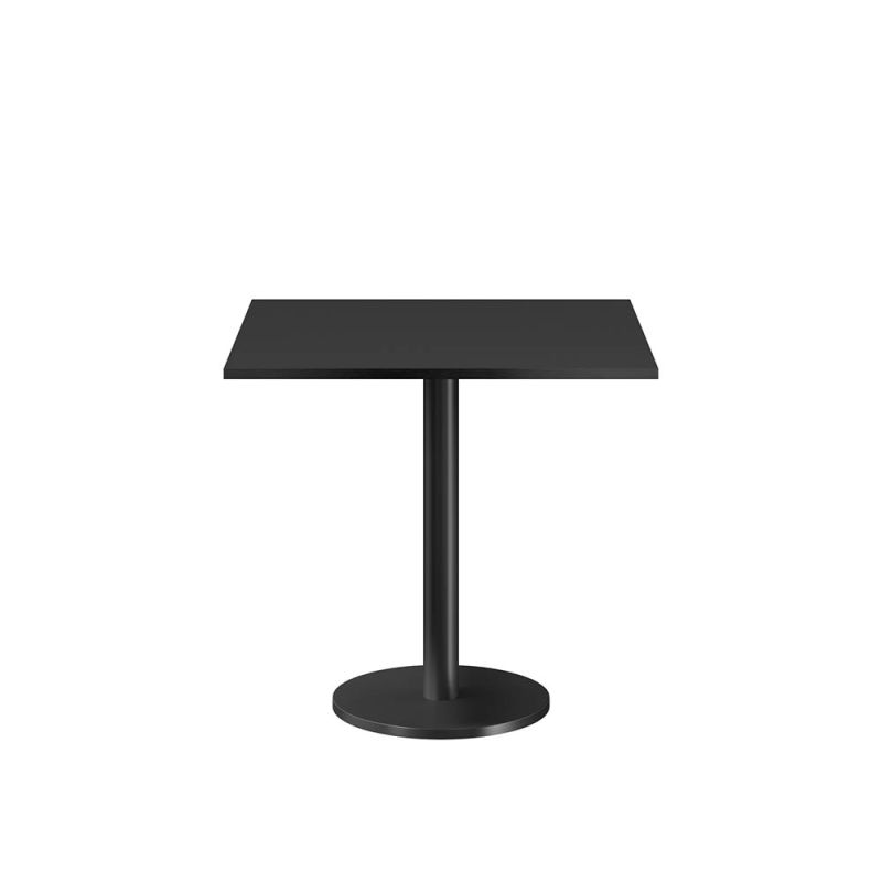 Elegant black square dining table