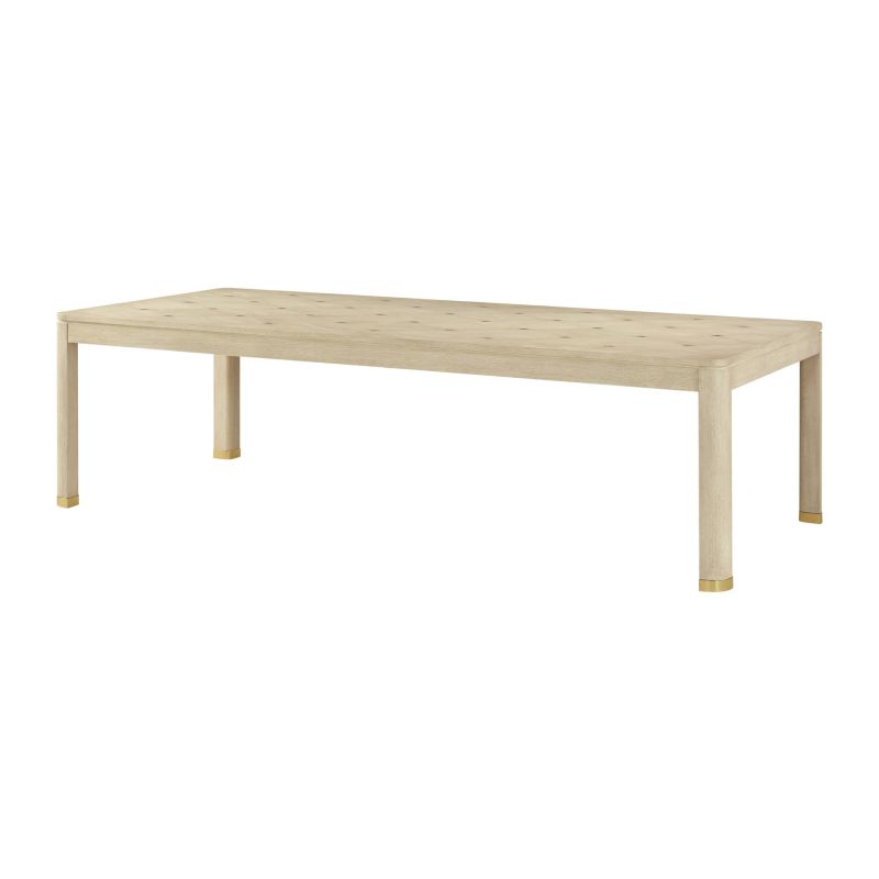 Light wood rectangular dining table with diamond accents 