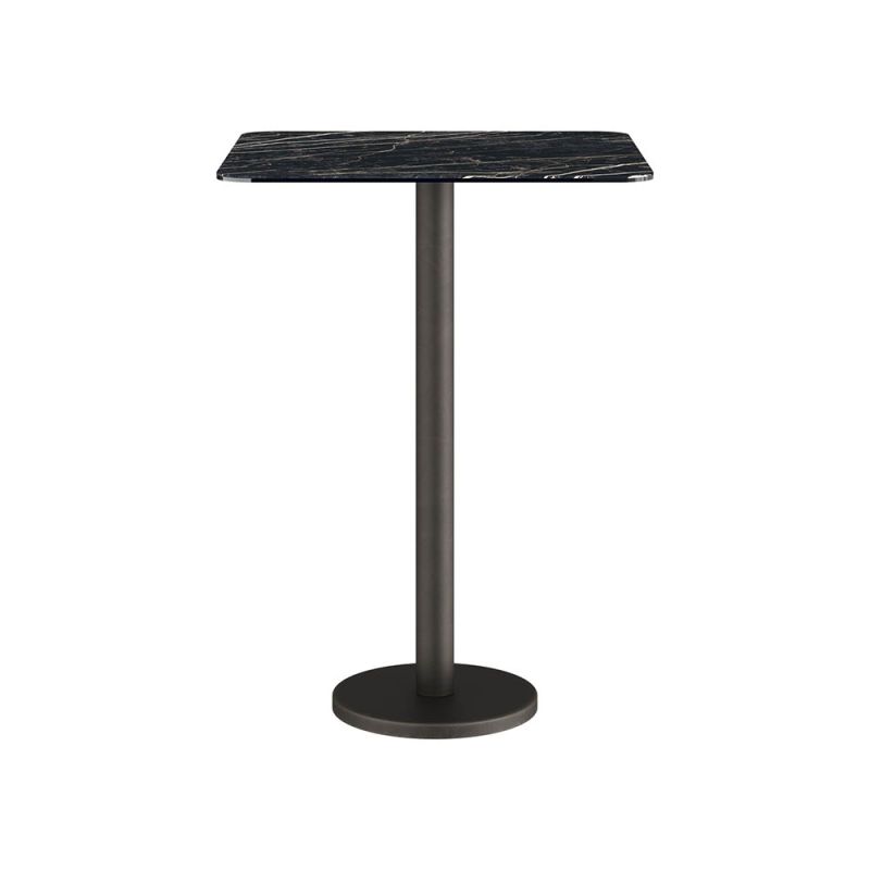 Elegant bar table in ceramic marble finish