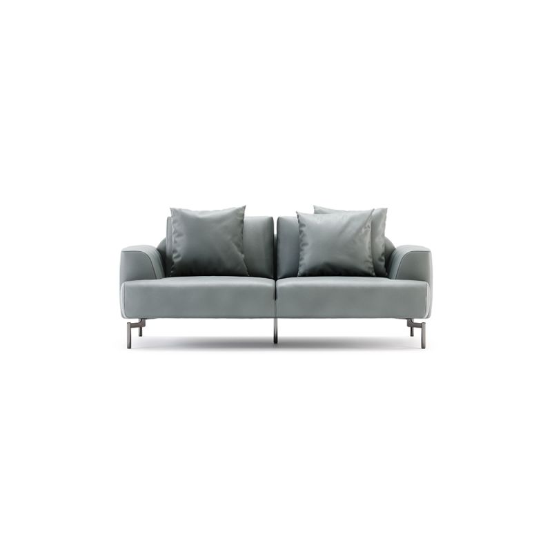 Luxury contemporary style 2 seater sofa with stainless steel legs