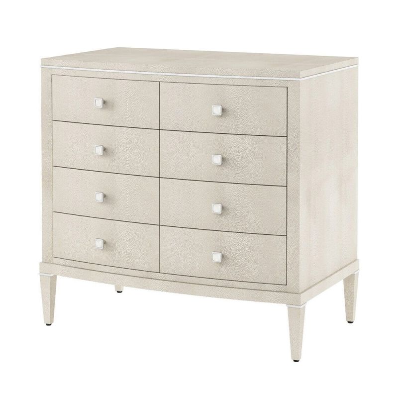 Enchanting 8-drawer chest of drawers in shagreen texture finish