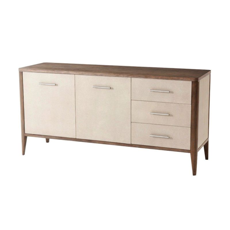 Stylish sideboard with cupboards and three drawers