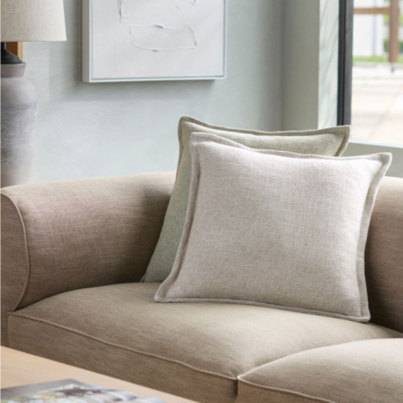 Elevate your space with the Thurman Woven Cushion in Beige. Soft, stylish, and versatile, it's perfect for any décor while ensuring comfort.