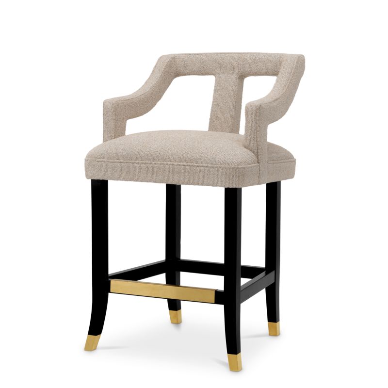 A sophisticated counter stool with an 18th century French-inspired design