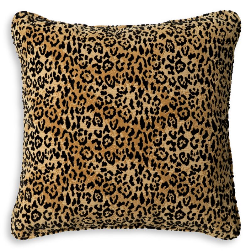 Square leopard print cushion
