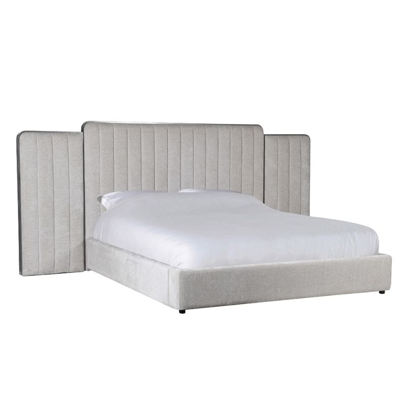 Super King bed with moon-dust like finished headboard