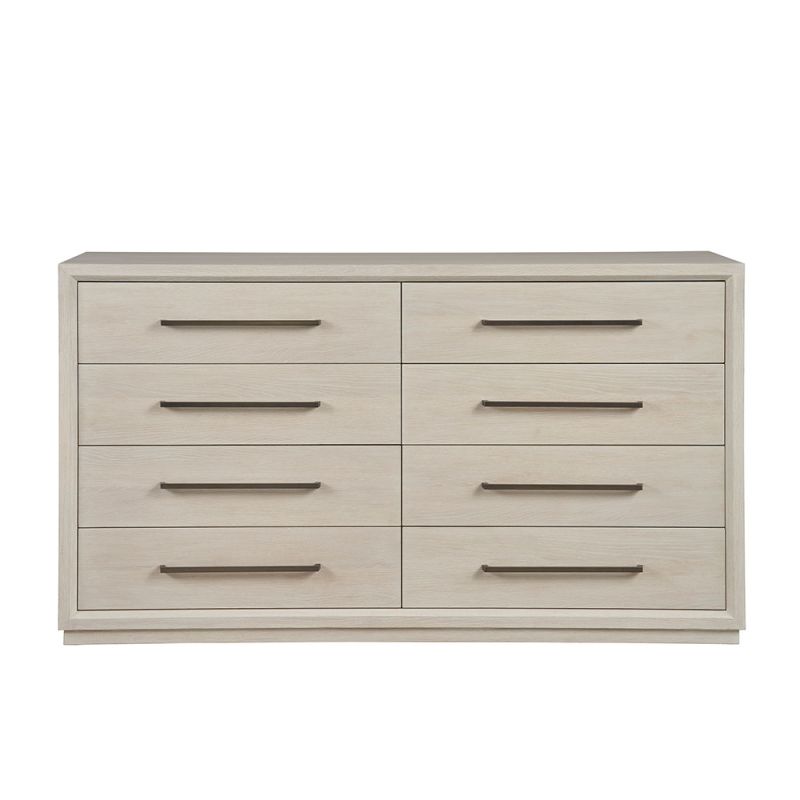 Chest of eight drawers in white washed oak