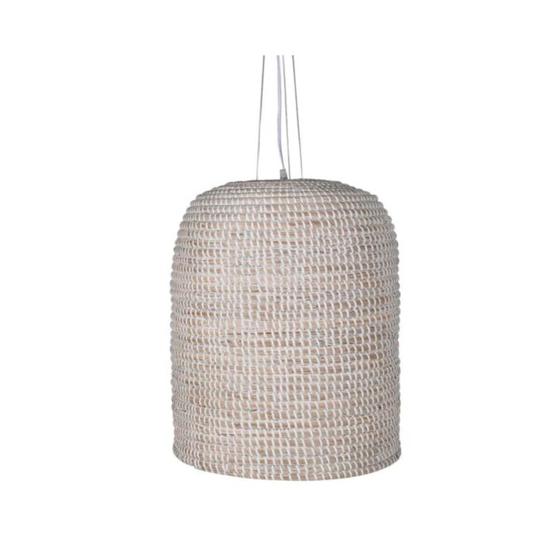 woven seagrass ceiling light