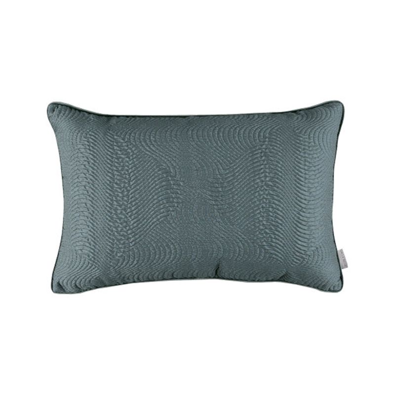 Quilted textured satin cushion with soft velvet back