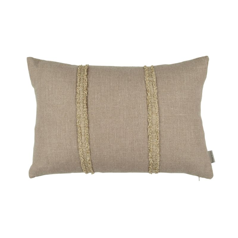 A luxurious linen 60 x 40 cm cushion with chenille fringing 