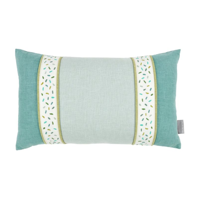 Elevate your decor with the Villa Nova Havana Cushion in Bermuda. Its vibrant design and plush comfort add a tropical touch to any space.