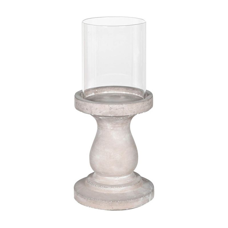 Elegant candle holder with curvaceous concrete base