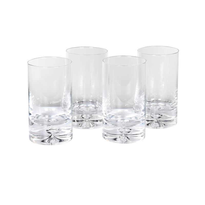 A stunning set of four handblown drinking glasses 