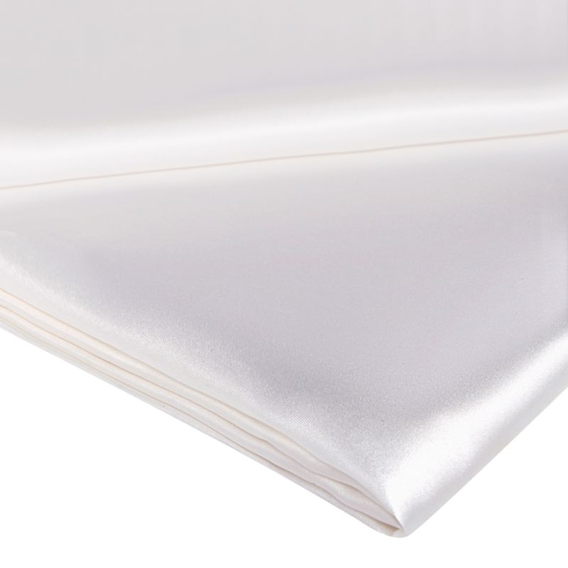 Plain white silk flat sheet